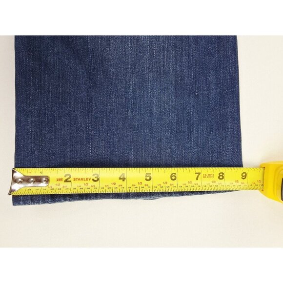 Madewell Size 32X26 Womens Cali Demi Boot Blue Denim Embroidered Logo Jeans - Picture 4 of 12